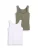TOM TAILOR Top  olijfgroen / wit