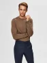 SELECTED HOMME Gebreide trui SLHBERG CREW NECK NOOS