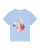 Watapparel Shirt ‘Flash, the unicorn’  lichtblauw / geel / rosa / zwart / wit