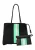 faina Shopper  beige / neongroen / zwart