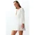 TRENDYOLMİLLA Dames Wit Effen Extra Kort / Super Mini Lang Strandkleding A-lijn Strandjurken
