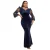 Strakke damesjurk Goddiva Scalloped Lace & Velvet