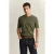 GANT Slub Cotton Linen Ss C-neck Dry Herb Green