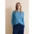 Street One Dames Fijngebreide basic trui in Blauw