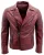 Slim-fit leren bikerjack in Brando-stijl met gekruiste rits
