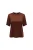 Tramontana Satin Short-sleeve Top S01-21-401 T-shirt Korte Mouw 002650-chocolate