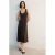 Mango A-lijn jurk donkerbruin