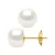 Oorbellen Gekweekte parels Zoetwater 9-10 mm System Security Natural White Yellow Gold