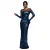 Lang Rok Mouwloos in Glittermesh met Bloemmotief Dames Goddiva