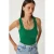 Getailleerde Katoenen U-Hals Tanktop