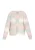 Usha Gebreid vest  lichtblauw / rookgrijs / rosa / natuurwit