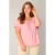Base Level Curvy jersey top lichtroze