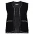 Geisha Gilet Teddy Embroidery Black/tape Black Zigzag