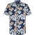Petrol Industries – Heren All-over Print Overhemd Conchline – Blauw