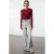 TRENDYOLMİLLA Dames Bordeaux Effen Lang Getailleerd Blouses