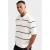Redefined Rebel oversized gebreide gestreepte polo – wit