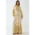 Geprinte Maxi Jurk met V-hals en Knoopdetails