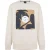 Boss Soleri 88 geribbeld sweatshirt met ronde hals voor heren (Crème)