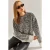 Overgrote Geprinte Sweater met Ronde Hals