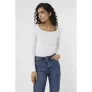 VERO MODA longsleeve VMMAXI van katoen wit