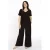 YOEK loose fit broek DOLCE van travelstof bruin