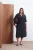 Trendyol Curve Dames Zwart Effen Maxi Lang Casual Recht Grote maten Jurk