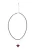 IZIA Ketting  rood / zilver