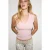 Mouwloze geribde blouse met V-hals