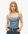 Superdry Vrouwen Athletic Essentials Button Down Cami Top Lichtblauw
