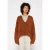 10DAYS Oversized Sweater Hairy Knit Saddle Brown