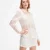 Geborduurde organza blouse