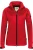 HAKRO 248 Dames Softshell Jas rood, Effen