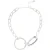 White Stuff Statement Hammered Necklace Silver Tone Metallic