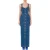 Moschino Teddy Buttons Denim Dungarees Dress Blue
