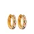 Label Kiki gold plated oorbellen Pink Flower Hoops