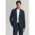 Mango Man slim fit colbert met linnen – donkerblauw