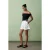 Hoge taille gestreepte broek met riem