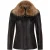 Dames slim fit leren parkerjack-Millom