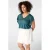 MS Mode broderie top met ruches Plus Size – petrol