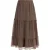 Dreimaster Maxi rok Dames bruin-gebroken wit