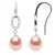 Oorbellen Hooks Zoetwater Parels 89mm Pears Roses Jewelry 925