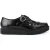 TUK Pointed Creeper Black Leather Monk Buckle Platform Shoes – A8520