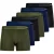 Jack & Jones Heren boxershorts trunks effen jacbasic bamboe 6-pack groen/blauw/zwart