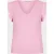 EsQualo Top V-neck Ruffle Slve Pastel Pink