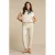 Red Button high waist casual broek beige gebreid