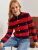 Bianco Lucci Gebreid vest  navy / rood