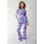 Colourful Rebel Big Flower Mesh Extra Flare Pants Multicolor