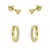 KARMA Jewelry gold plated oorbellen Let’s Rock – set van 2