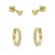 KARMA Jewelry gold plated oorbellen Let’s Rock (set van 2)
