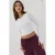 Elastische Crew Neck Lange Mouwen Crop Top